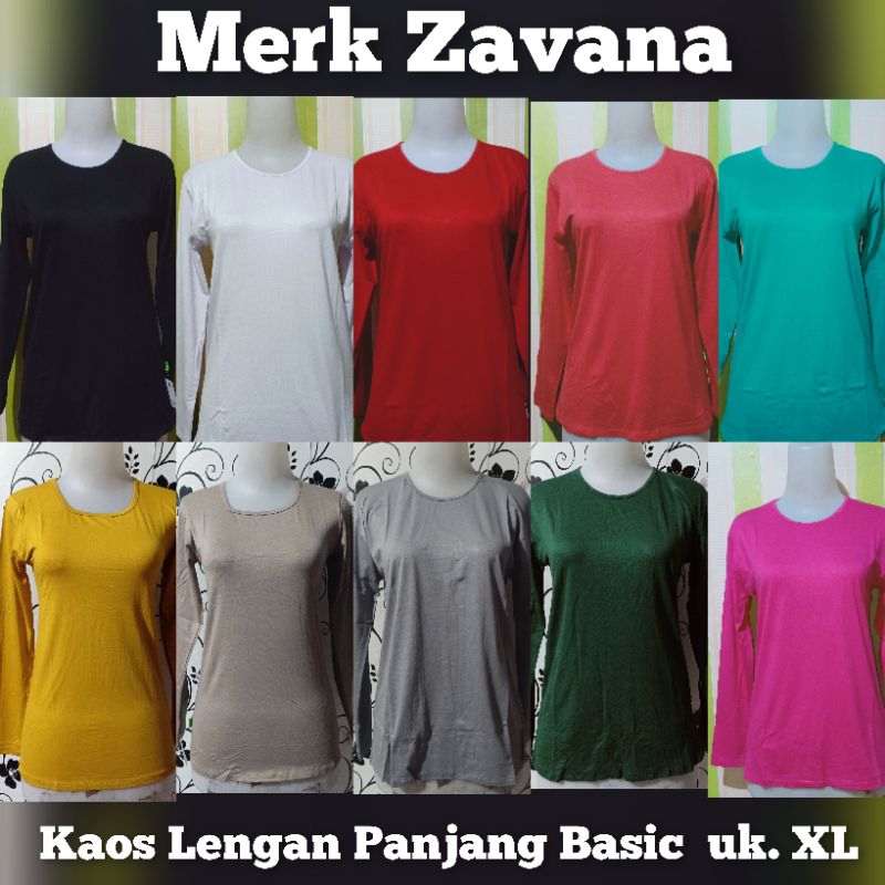 Kaos Basic ZAVANA Ukuran XL