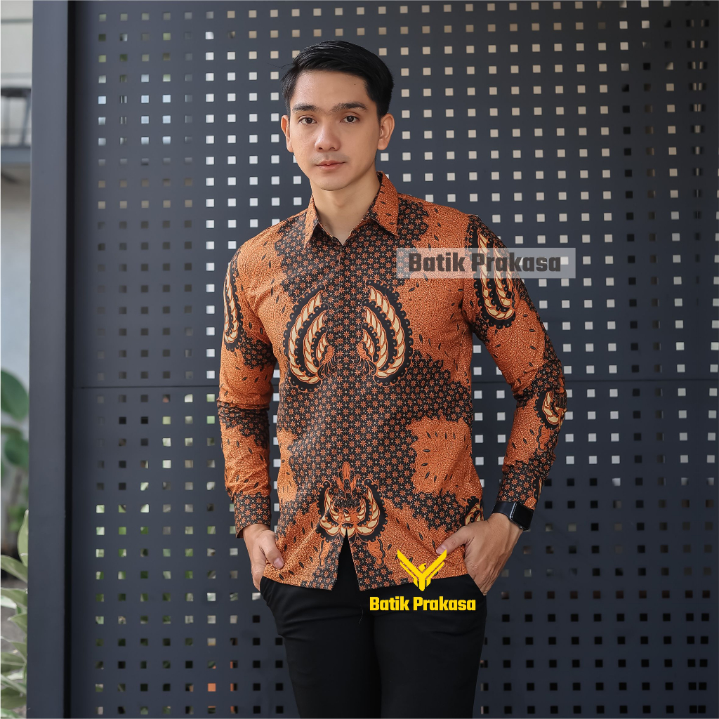 Kemeja Batik Prakasa Motif Abyudaya Slimfit Lengan Panjang Batik Solo