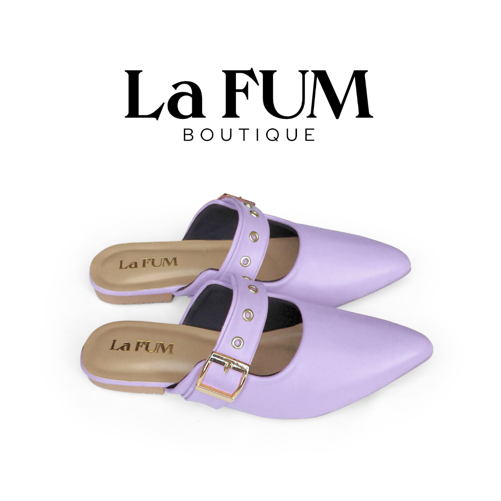 SENDAL FLAT MULES WANITA - ALESYAA SHOES CASUAL NEW ARRIVAL La FUM