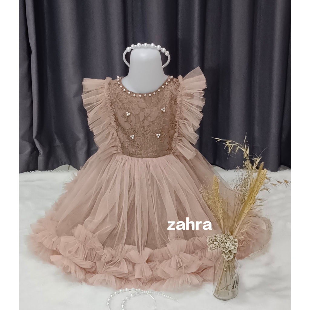 Zahra gaun pesta anak cantik dress mewah baju ulang tahun