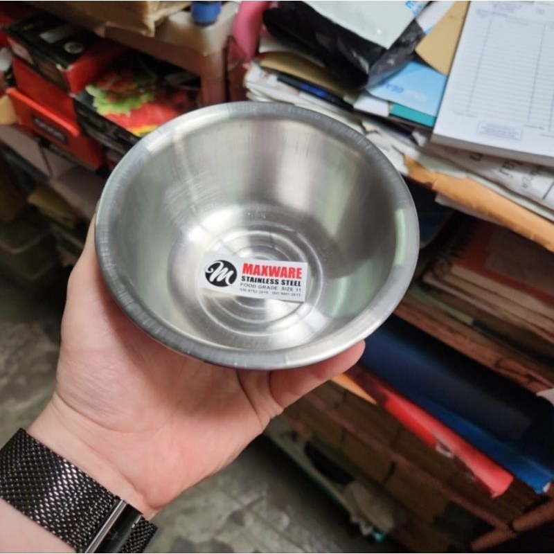 Mangkok Kobokan Stainless 11 cm Tebal Nasi Tim