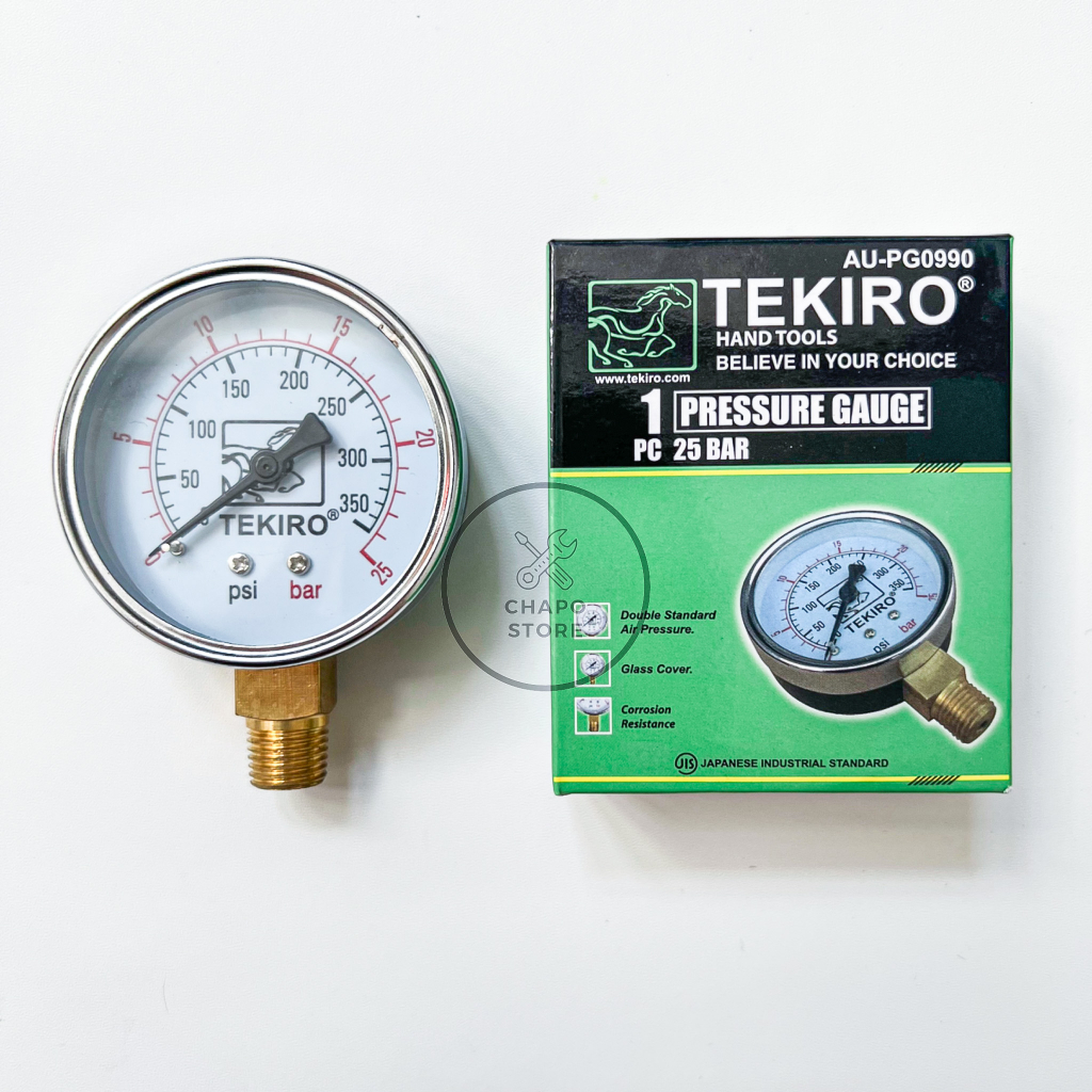 Tekiro manometer alat pengukur tekanan pompa pressure gauge