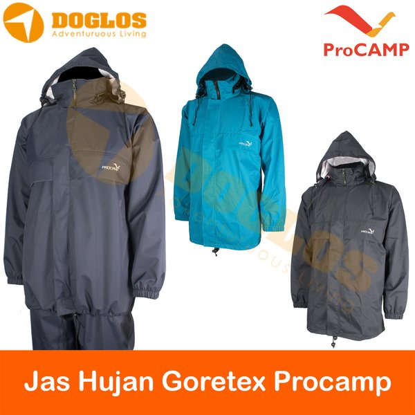 Setelan Jas Hujan Gore-Tex Pro-Camp Raincoat for Outdoor and motor