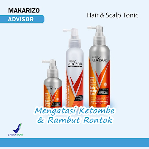 Makarizo Advisor Hair &amp; Scalp Tonic  / Perawatan Rambut Rontok dan Ketombe / Anti Hair Fall