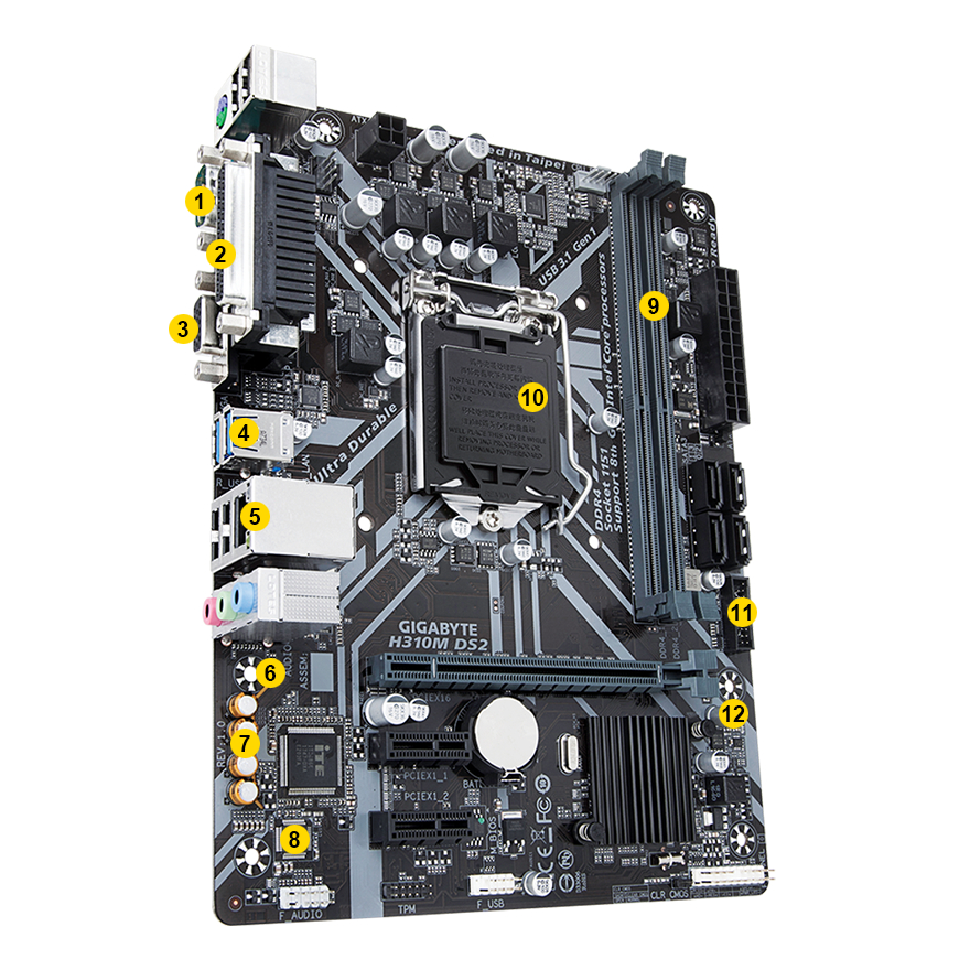 MOTHERBOARD GIGABYTE H310M DS2 LGA 1151