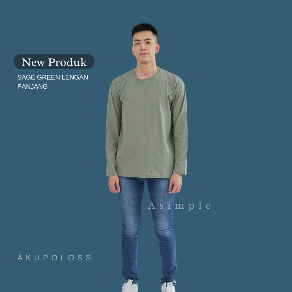 SAGE GREEN LENGAN PANJANG PRIA