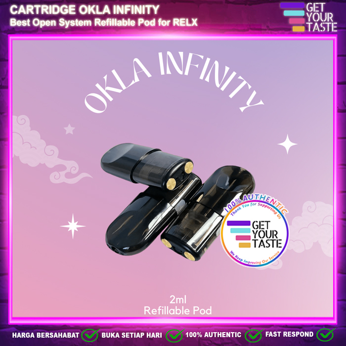 Cartridge OKLA Infinity Pro Plus Refillable Pod Open System for RELX Authentic by OKLA Vape