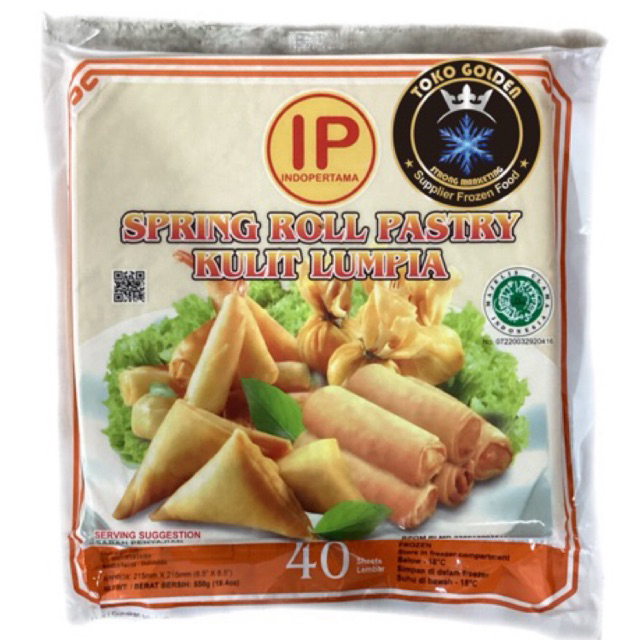 IP kulit lumpia 550gr 40s / spring roll pastry