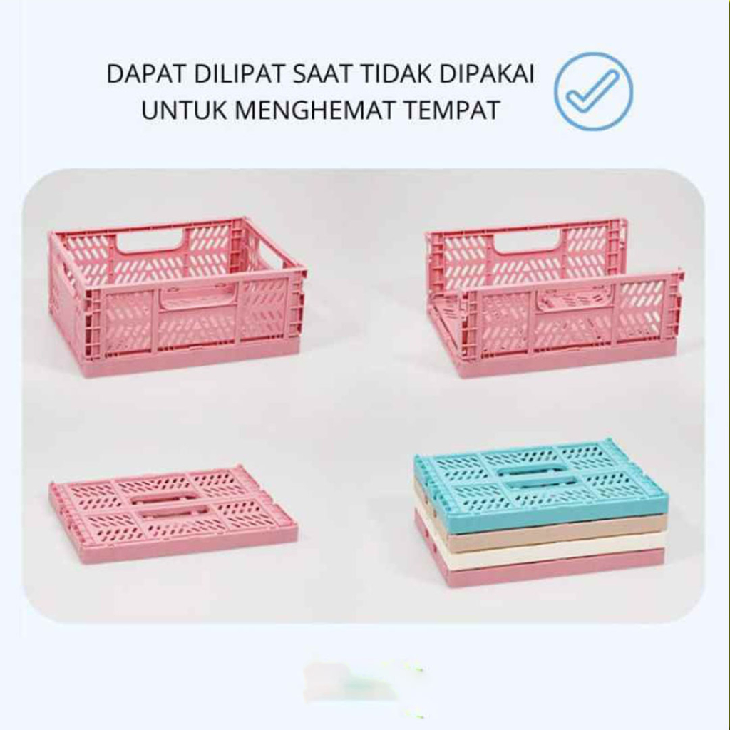 Keranjang Mini Lipat Serbaguna - Box Storage Aesthetic