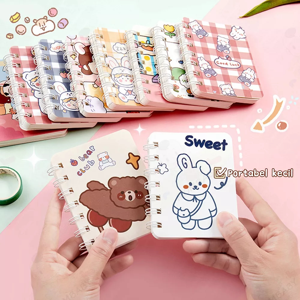 

[WEBOO] Notebook A7 / Buku Memo Kecil / Notebook Ring Motif / Buku A7 Catatan / Buku Tulis Ring / Notebook Mini Spiral 80 Lembar