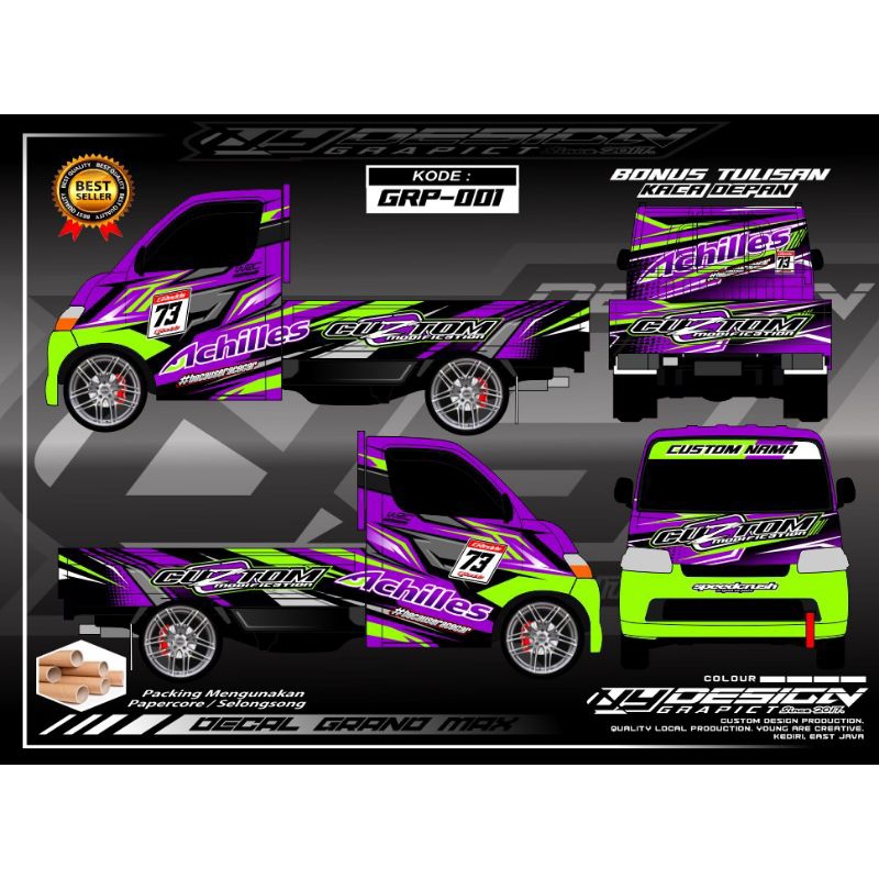 DECAL STICKER MOBIL GRAND MAX FULL BODY | DECAL MOBIL GRAND MAX CUSTOM