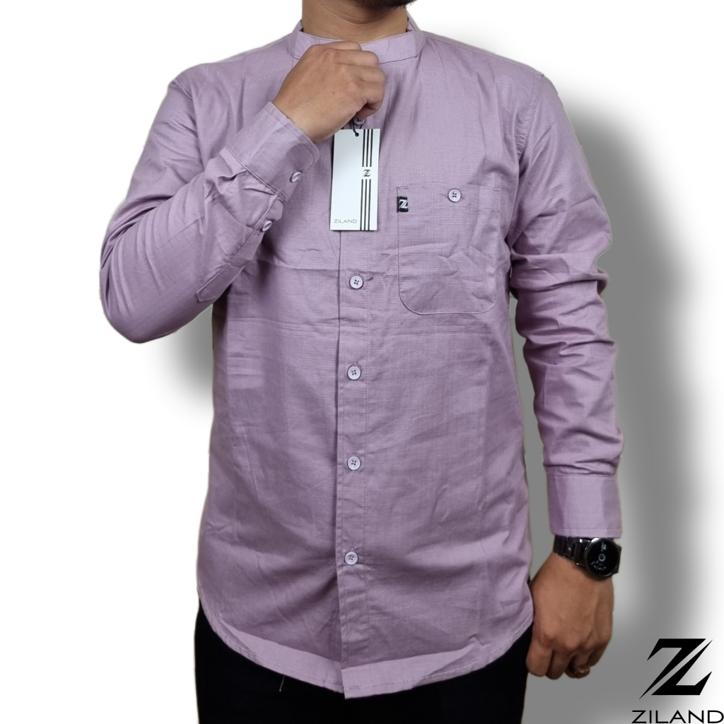 Kemko Dewasa ZILAND 009 Kemeja Koko Pria Lengan Panjang Polos Katun Sigaret Premium Ada Ukuran Jumbo High Quality