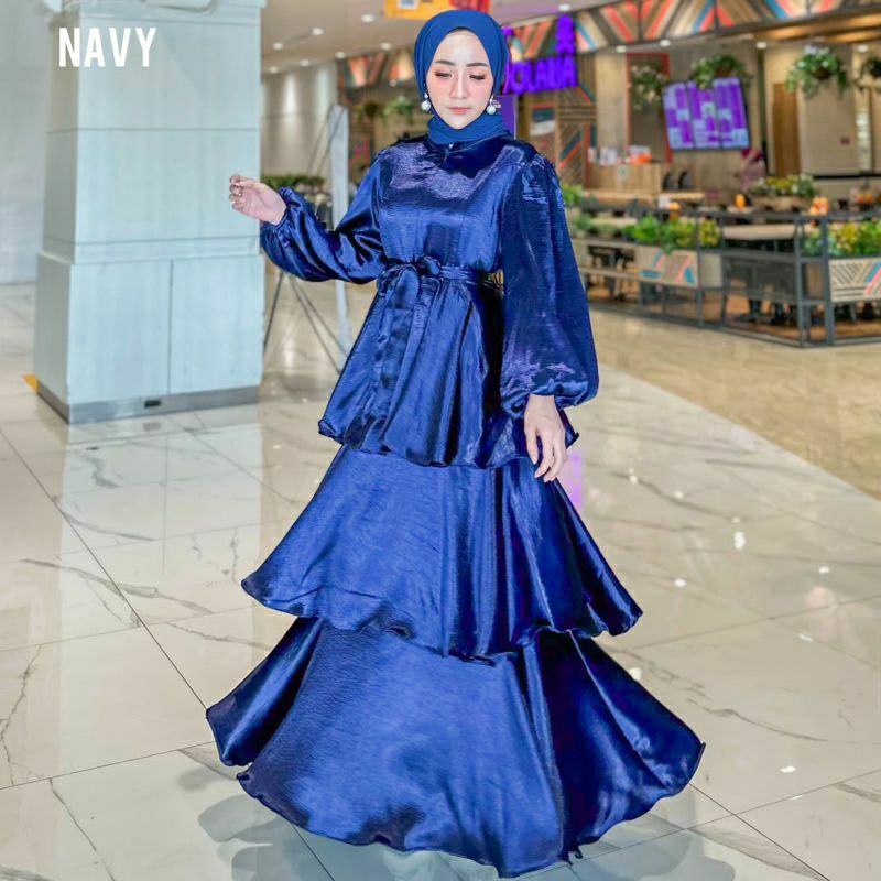 Nellyz Shimmer Susun 3 Dress/Shimmer Dress/Shimmer terbaru/Shimmer muslim/Solfieshop/Dress kondangan
