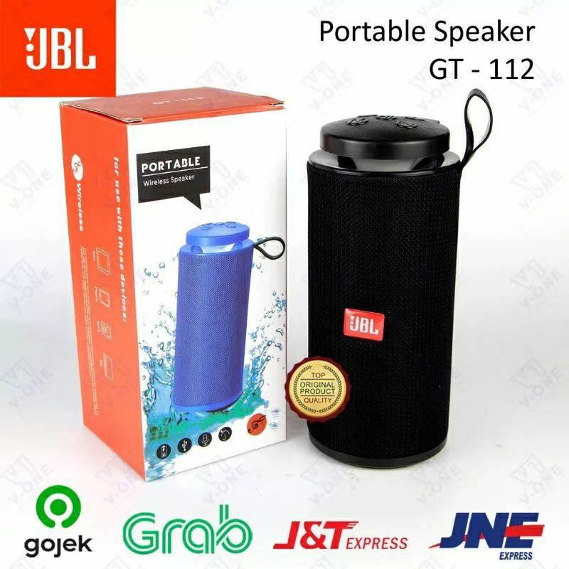 Speaker Bluetooth GT-112+LED Mini Tabung/Speaker aktif Wireless Extra Bass Super Bass