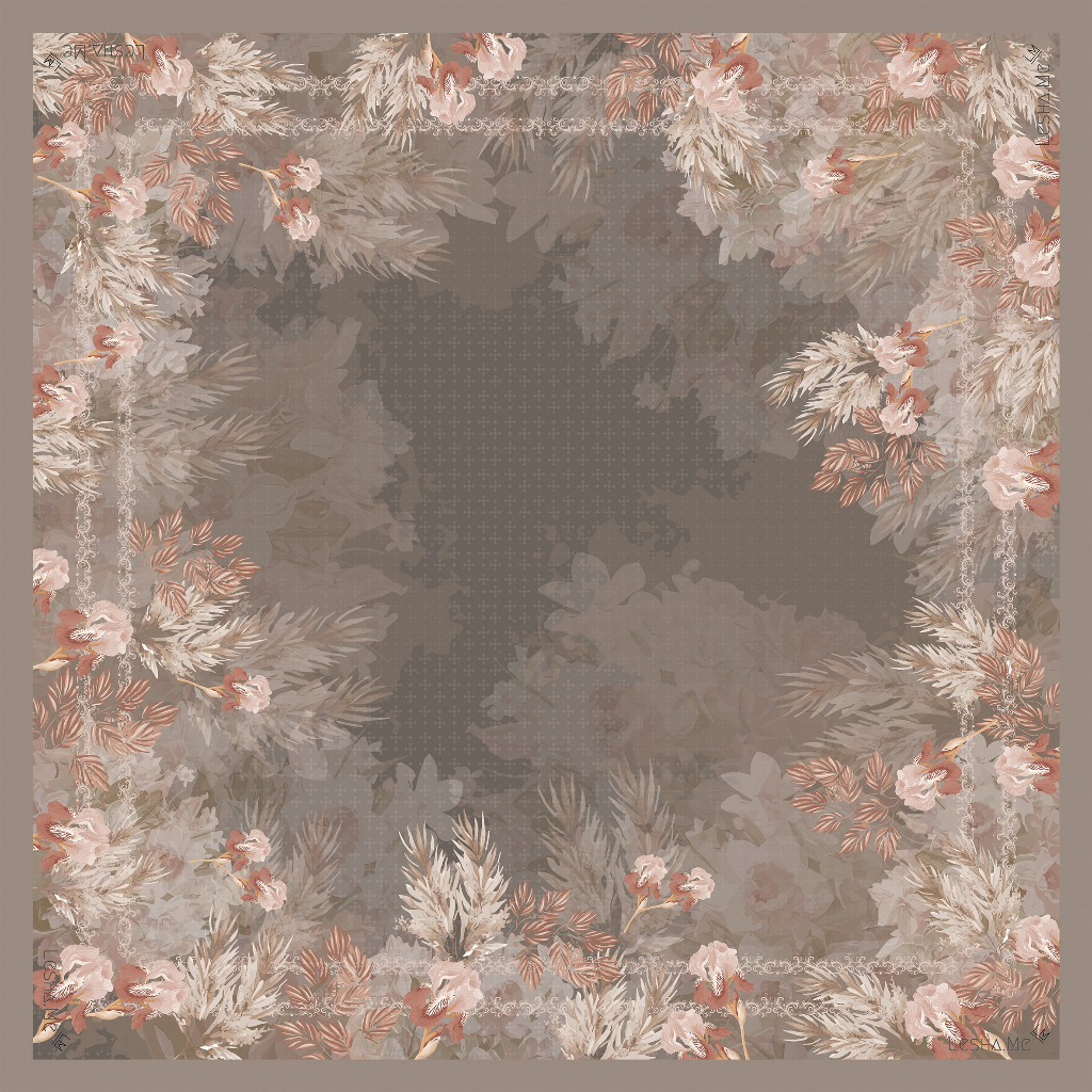 Lesha.Me - Hijab segiempat printing sublim TRYSPAN ULTRAFINE jumbo syar'i 140x140 finishing lasercut