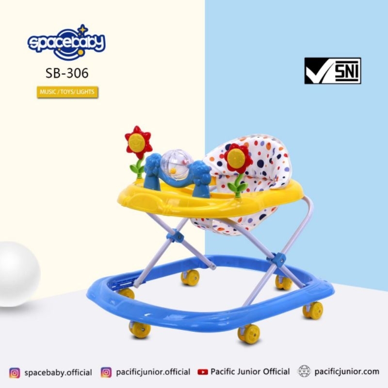 READY BISA COD BABYWALKER SPACEBABY SB306 ADA MUSIK DAN MAINAN