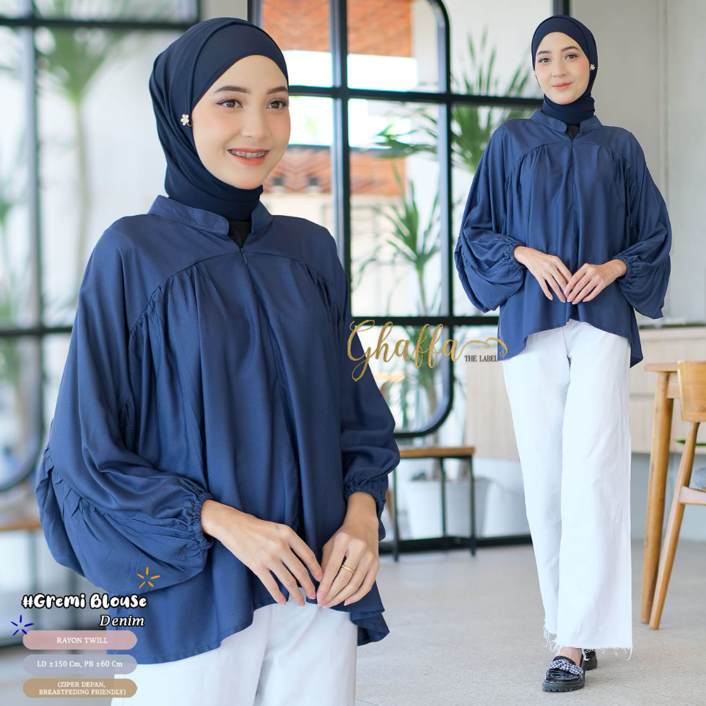 Gremi Blouse Atasan Kemeja Wanita Original Produk By Ghaffa The Label