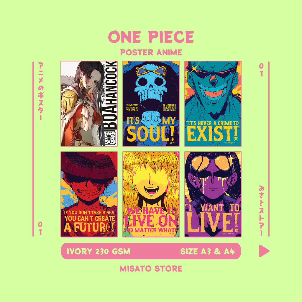 Poster Anime A4 & A3 : One Piece
