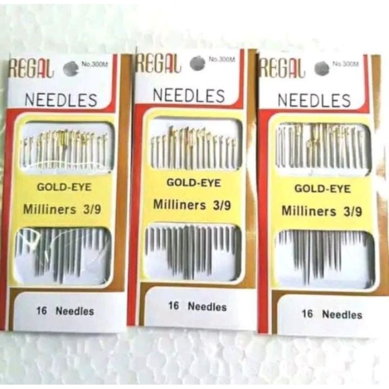 Jarum Jahit REGAL / Jarum Jahit Tangan Mata Emas / Needless / Jarum Sulam