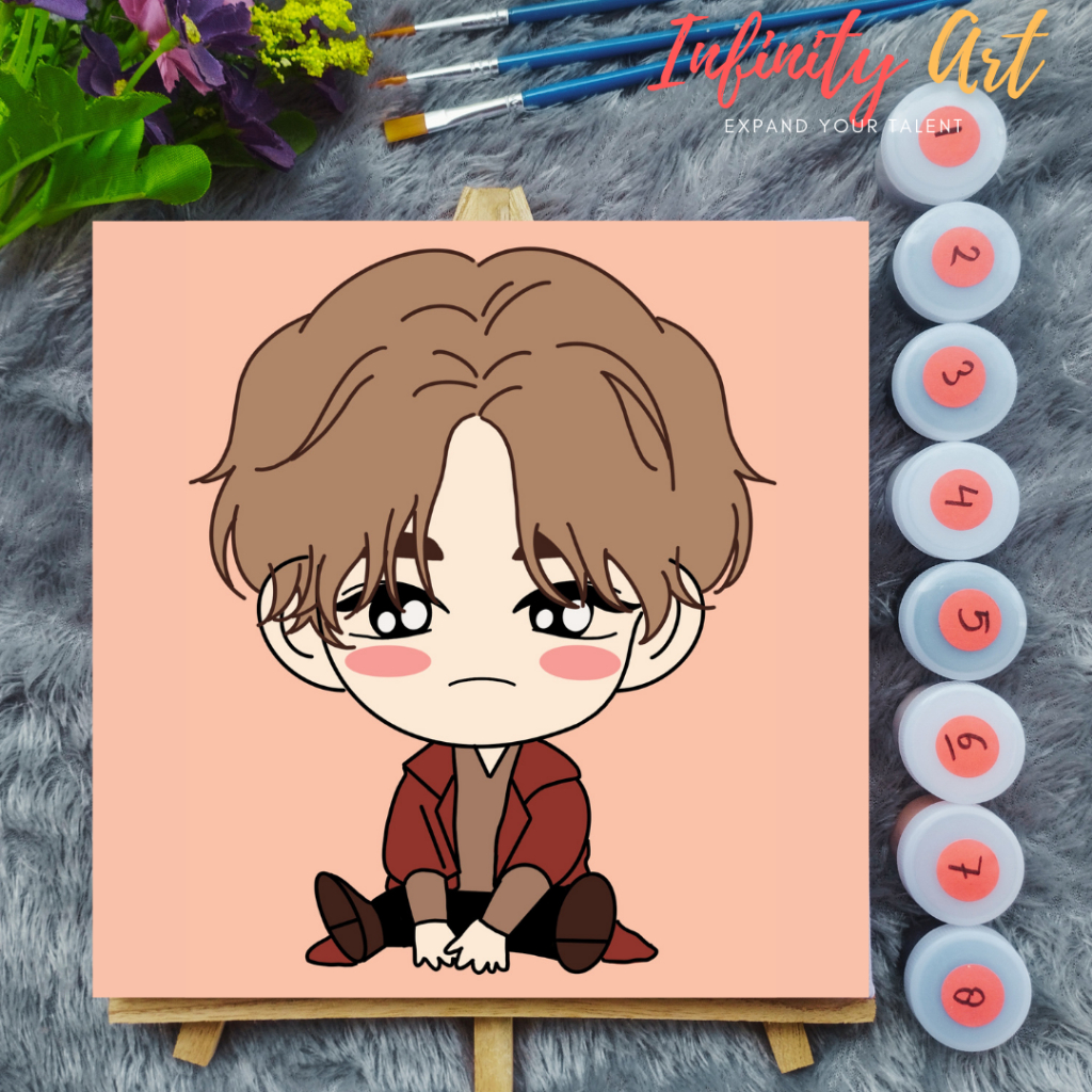 

Paint by Number Seventeen Carat Kpop Fansbase - DIY Kit Melukis Kanvas 20x20 cm Lengkap Frame - Siap Lukis / Canvas Painting Kit