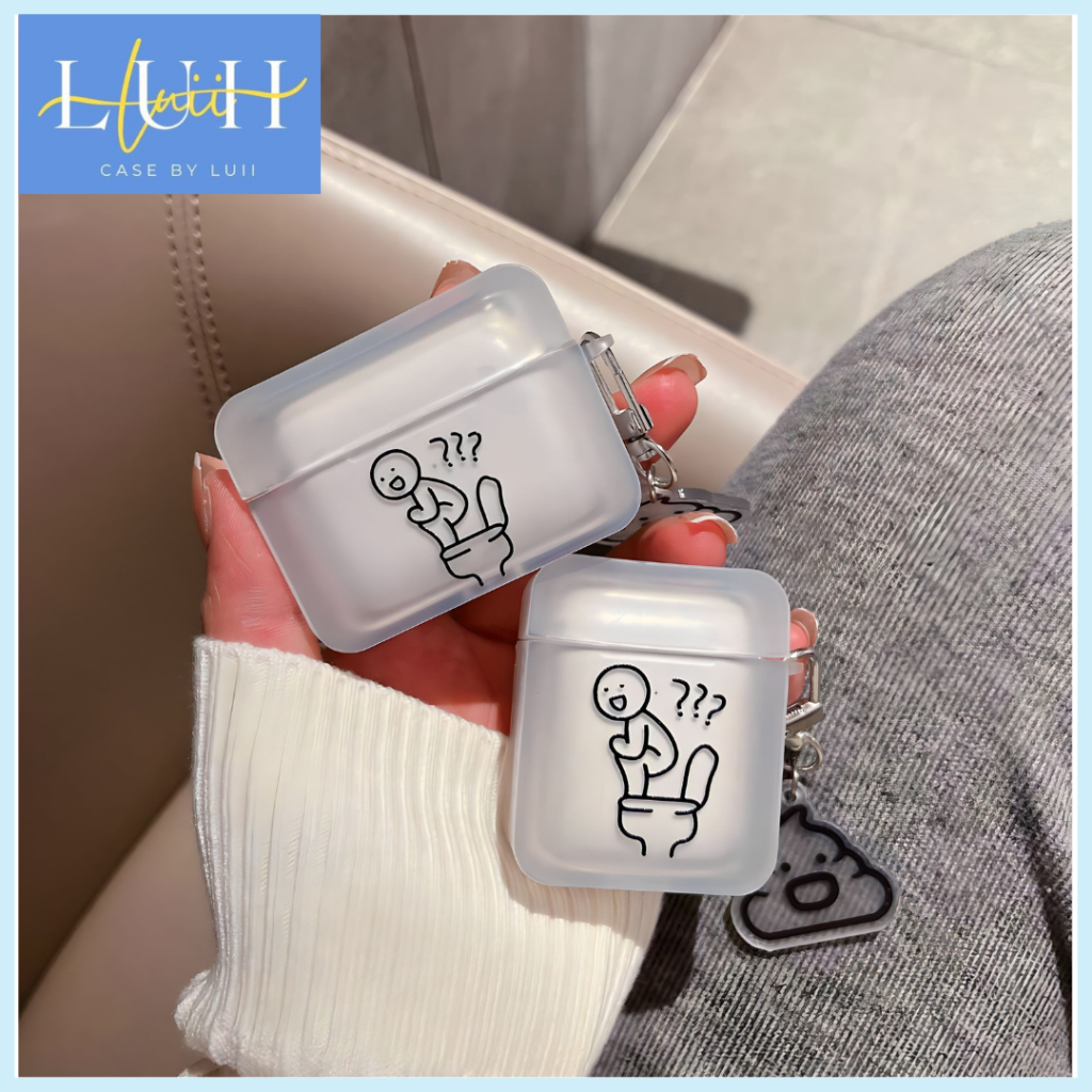 LUII - CASING AIRPODS 1 2 3 PRO 1 2 STICKMAN ??? AESTHETIC / CASE AIRPODS