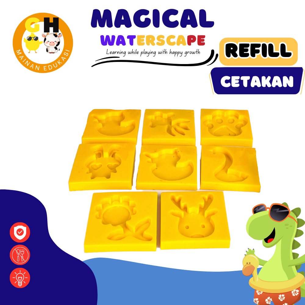 Refill Magical Waterscape Mainan Edukasi Gel Cetakan Jelly Air Ajaib DIY Montessori by GHEduPlay