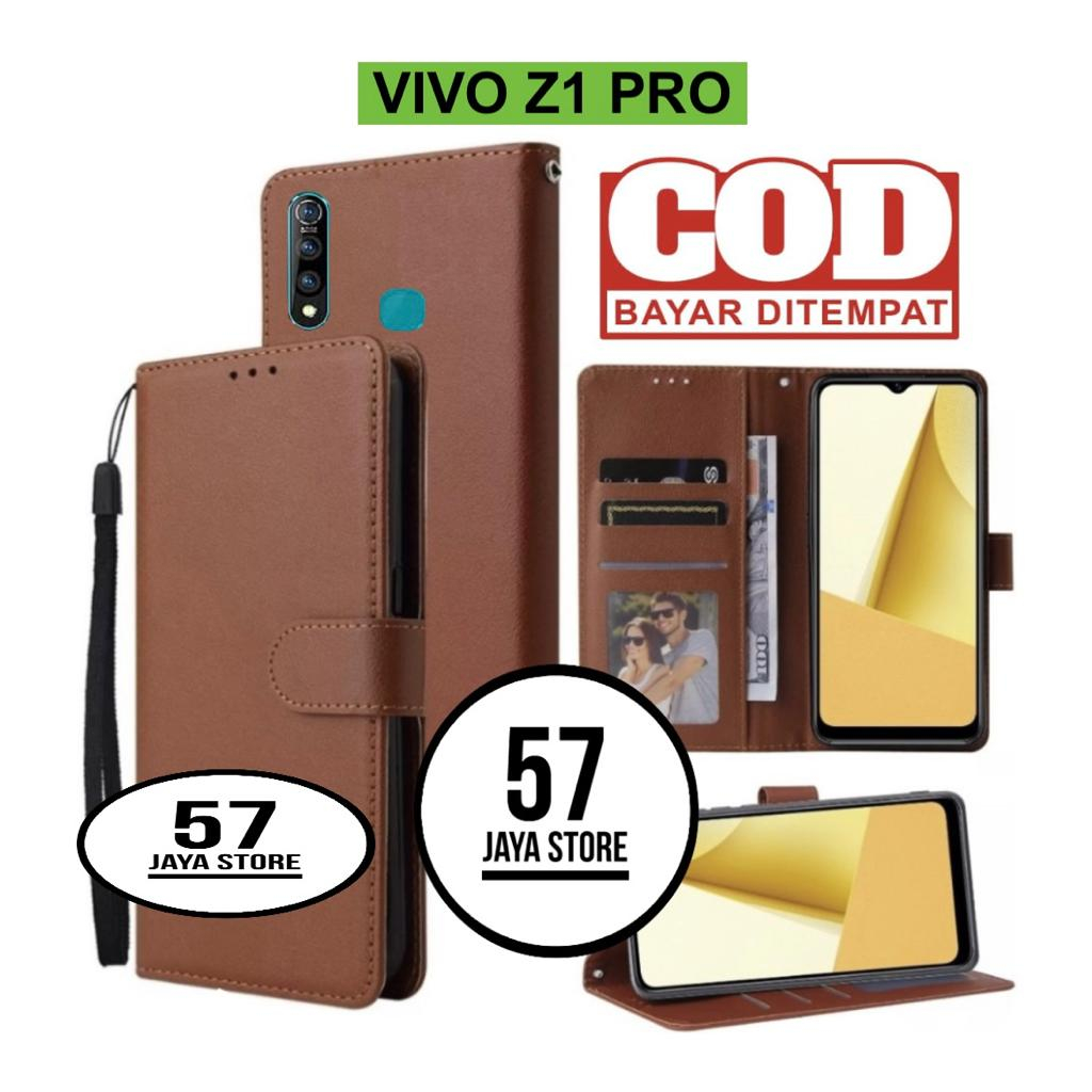 Flip Case Vivo Z1 pro Premium Quality Flip Dompet Casing HP Wallet Leather flip cover