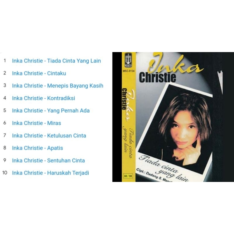 inka christie tiada cinta yang lain 1997 cd album