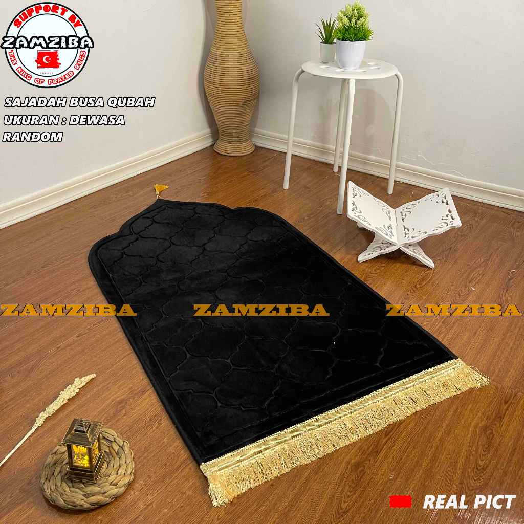 Sajadah Busa Tebal Polos Quba Rumbai Sajadah Estetik Super Premium Anti slip &gt; Sejadah Zamziba