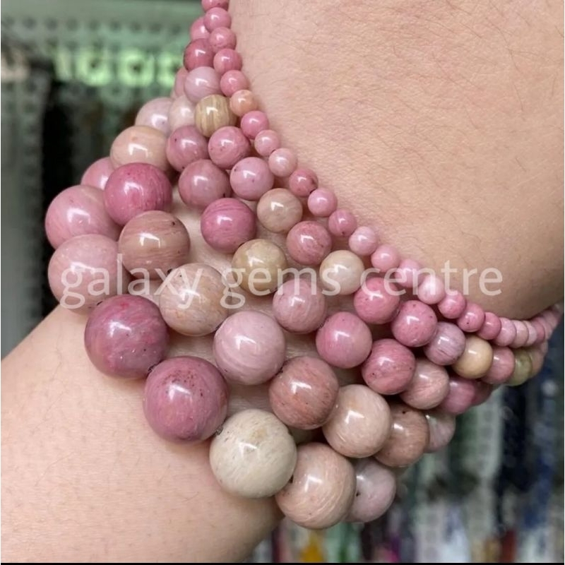 Gelang Batu Natural Rhodonite Original