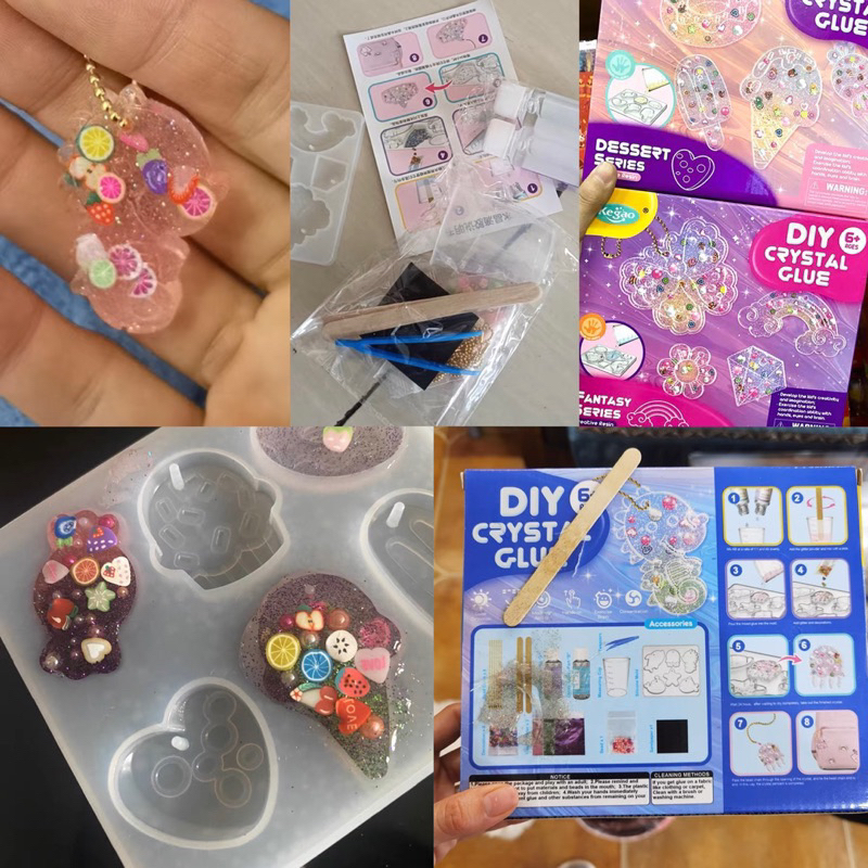 diy crystal gel key chain - kado anak perempuan - hadiah anak sekolah - kado anak