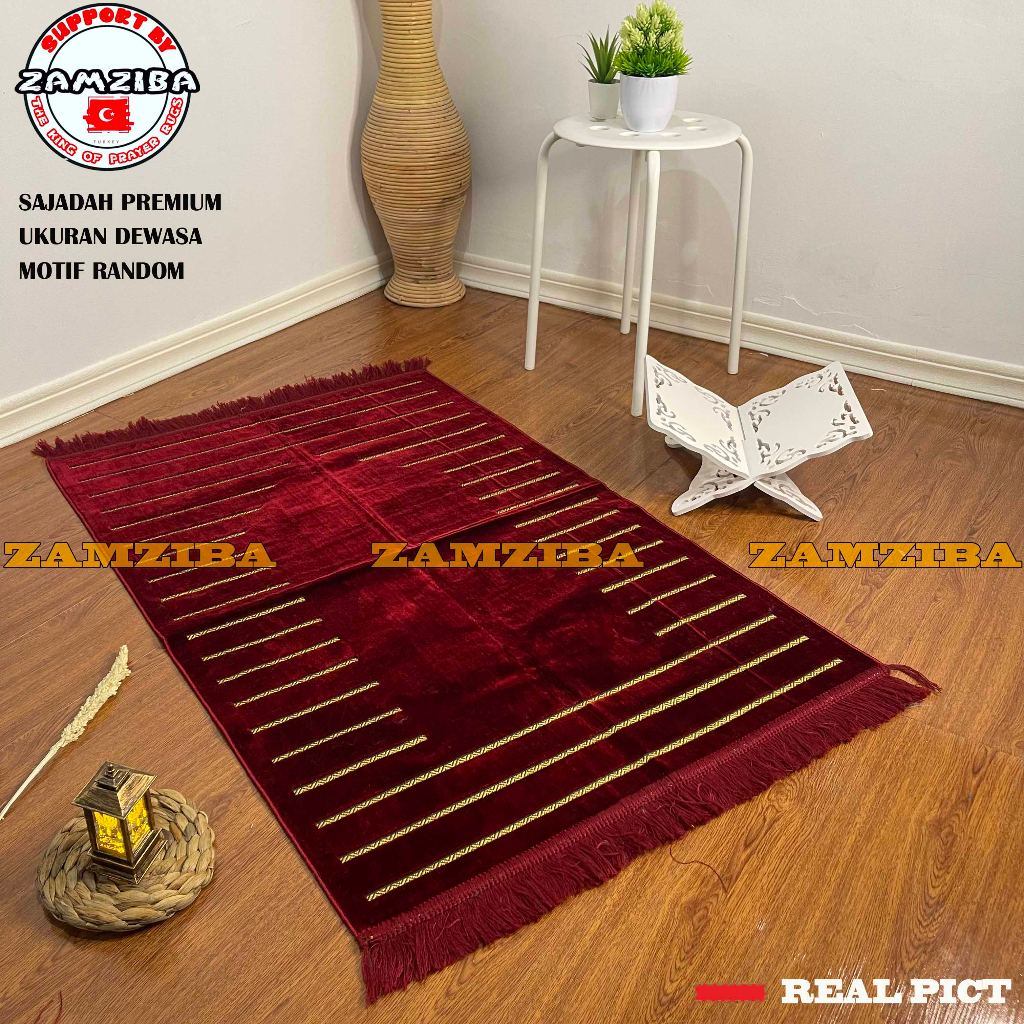 Sajadah Turki Motif Polos Minimalis Ukuran 70x110cm Bahan Tebal Dan Halus Kualitas Premium &gt; Zamziba Sejadah