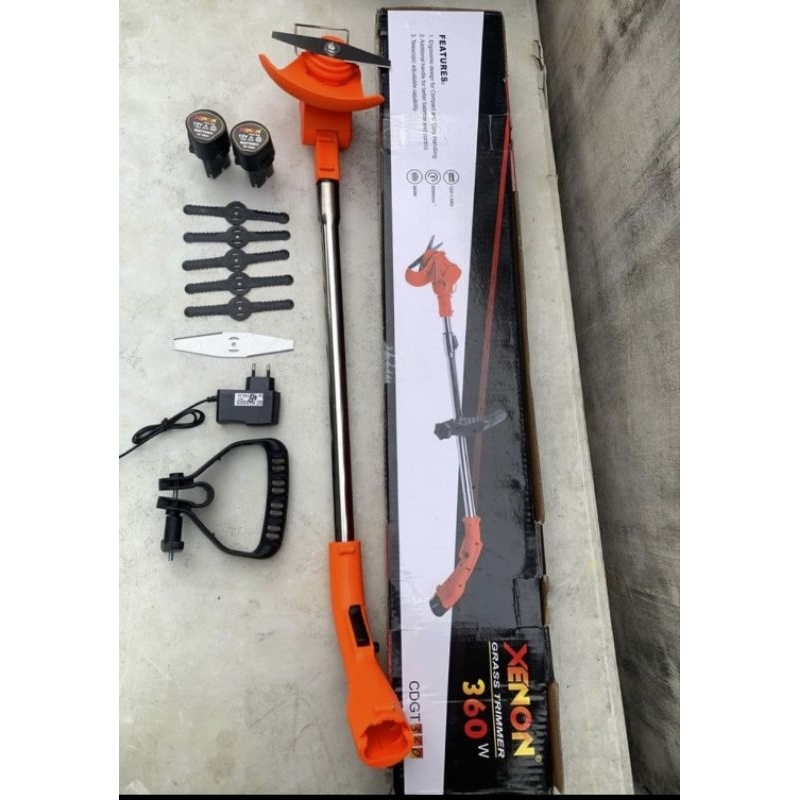 MESIN POTONG RUMPUT BATERAI 12V XENON GRASS TRIMMER CORLDESS