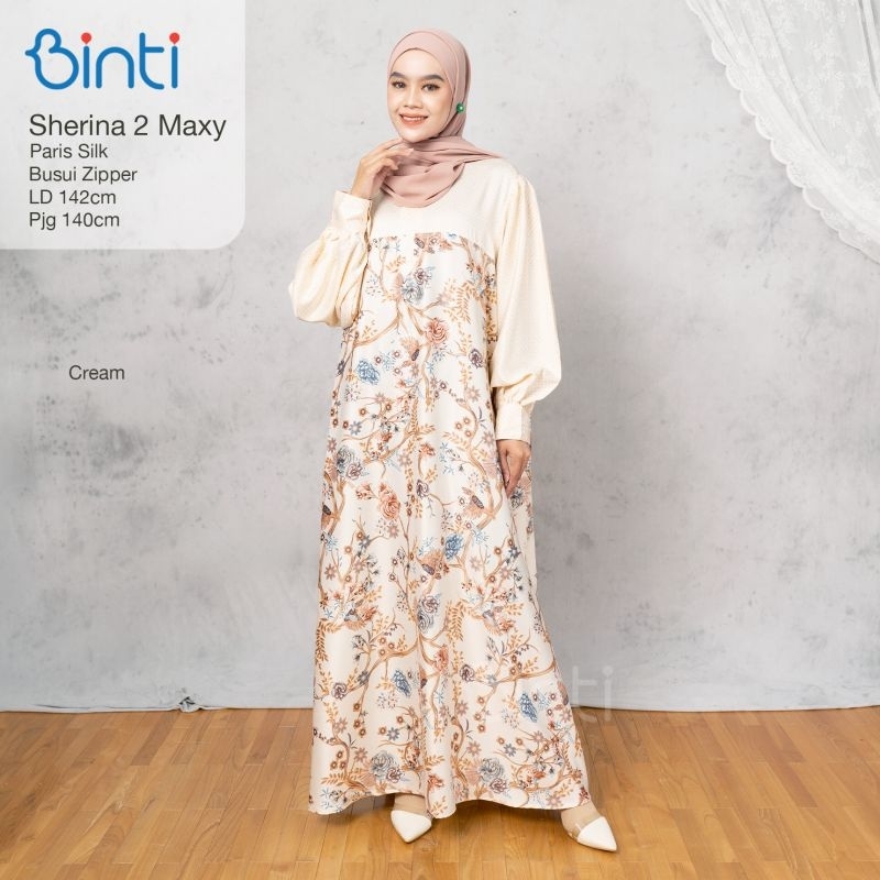 Dress Wanita LD 140 XXXXL Sherina 2 Mariane Maxi Binti Gamis Jumbo Murah Silk Maxy Big Size Bunga Cl