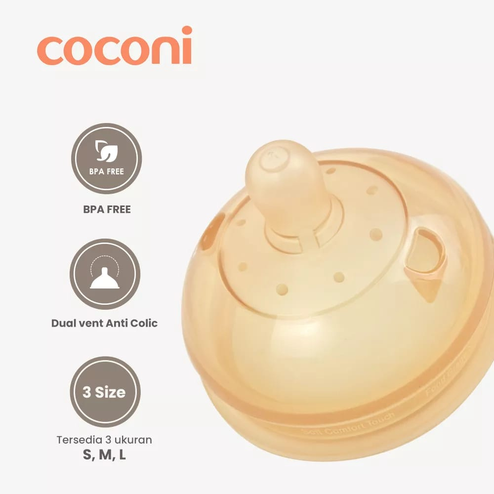 Coconi Ultra Wide Neck Replacement - Nipple Pengganti Botol 1pcs