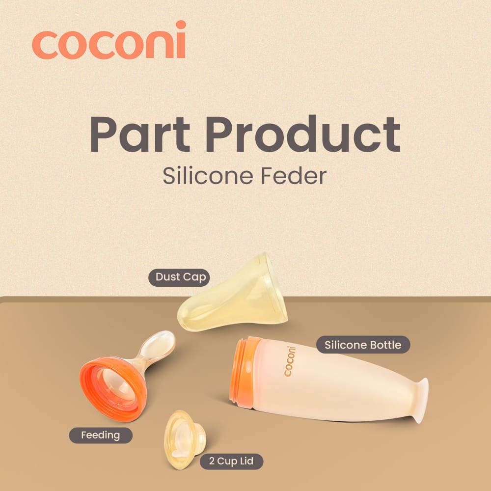 Coconi 120ml Silicone Baby Feeder Spoon - Sendok Silicone Makan Bayi