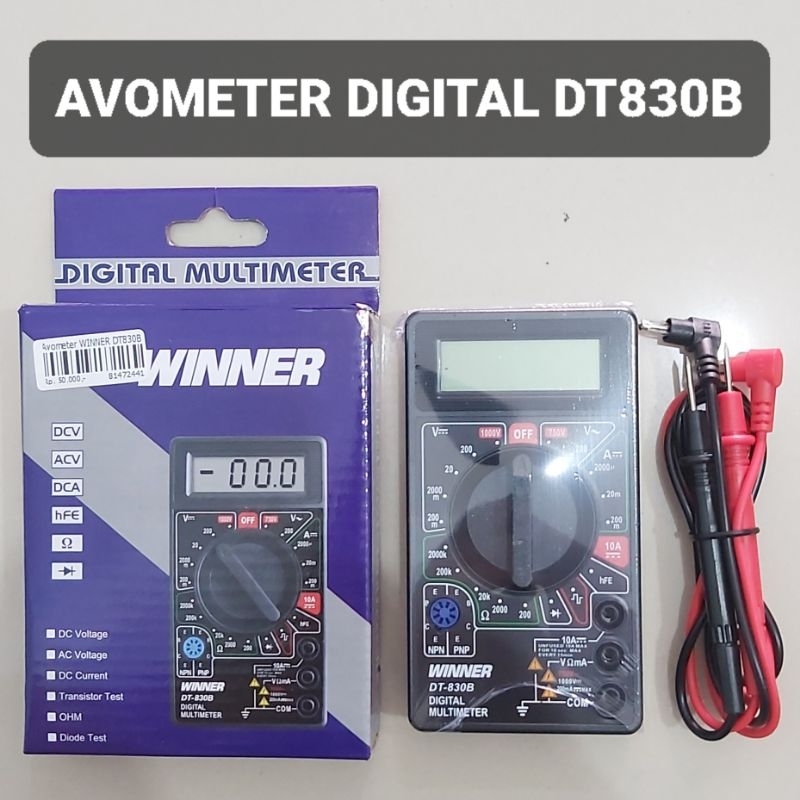 AVOMETER DIGITAL KECIL DT830B MULTITESTER DIGITAL