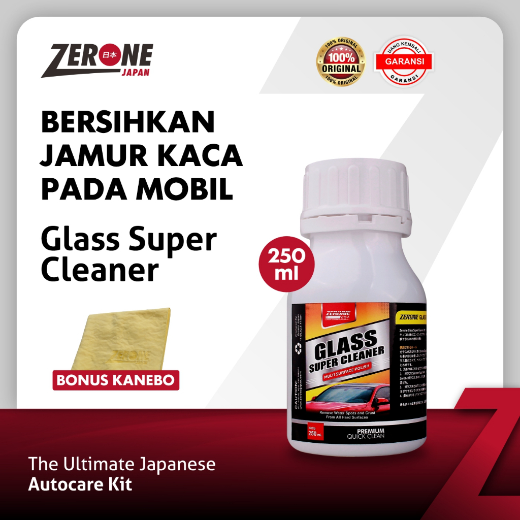 Zerone Glass Super Cleaner 250mL - Pembersih Jamur Kaca Body Kerak Mesin Mobil Diskon