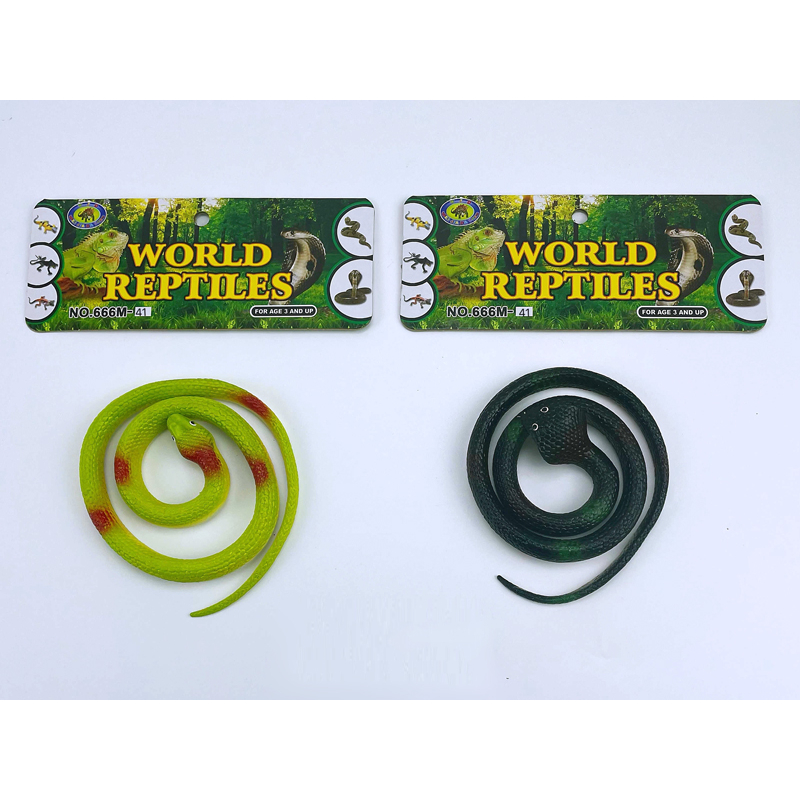 MAINAN ANAK REPTIL KARET ULAR SET WARNA WARNI MELINGKER SNAKE RUBBER WORLD