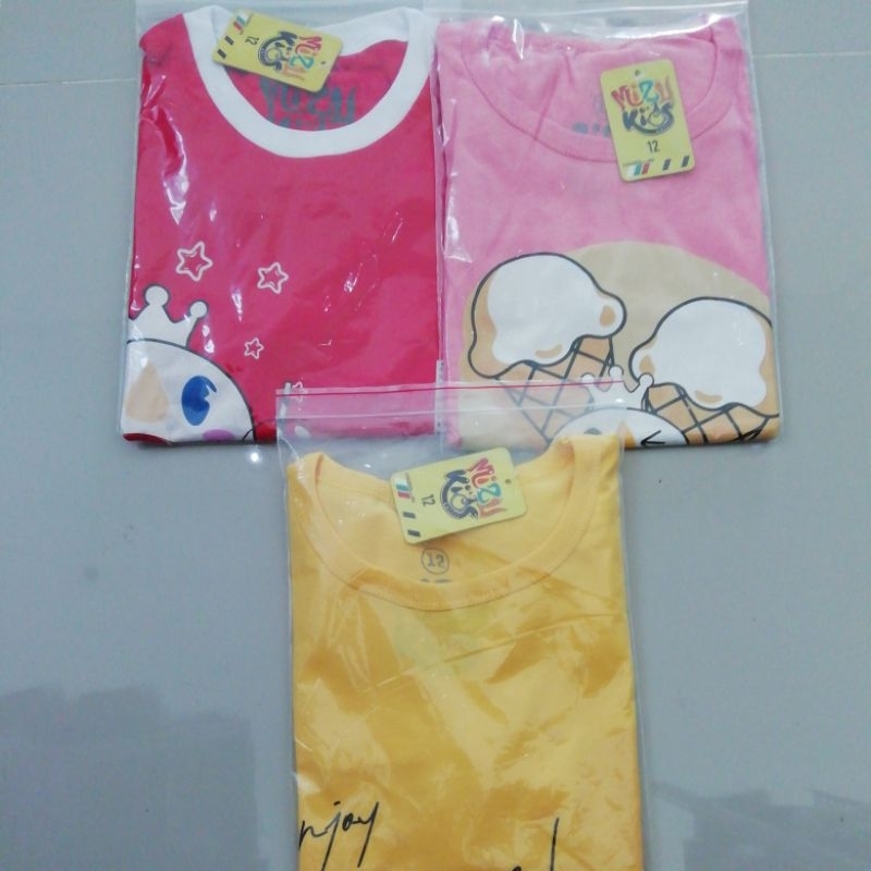 Kaos Anak Perempuan Lengan Pendek 6-14