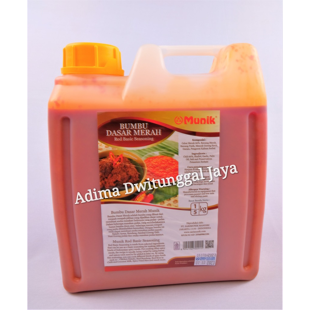 

Munik Bumbu Dasar Merah Jerigen 5Kg