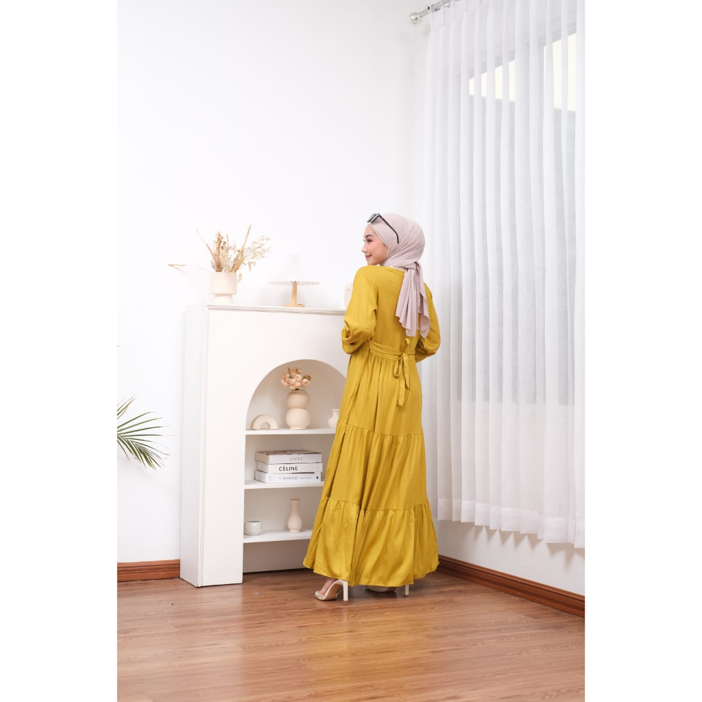 INARA DRESS BAHAN RAYON TWILL /  Gamis Kondangan BAJU DEWASA MURAH TERBARU 2023 Busui Friendly / GAMIS WANITA