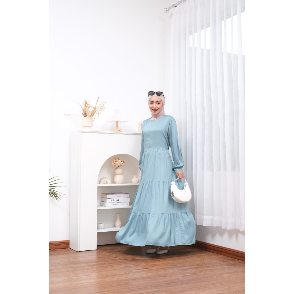 INARA DRESS BAHAN RAYON TWILL /  Gamis Kondangan BAJU DEWASA MURAH TERBARU 2023 Busui Friendly / GAMIS WANITA