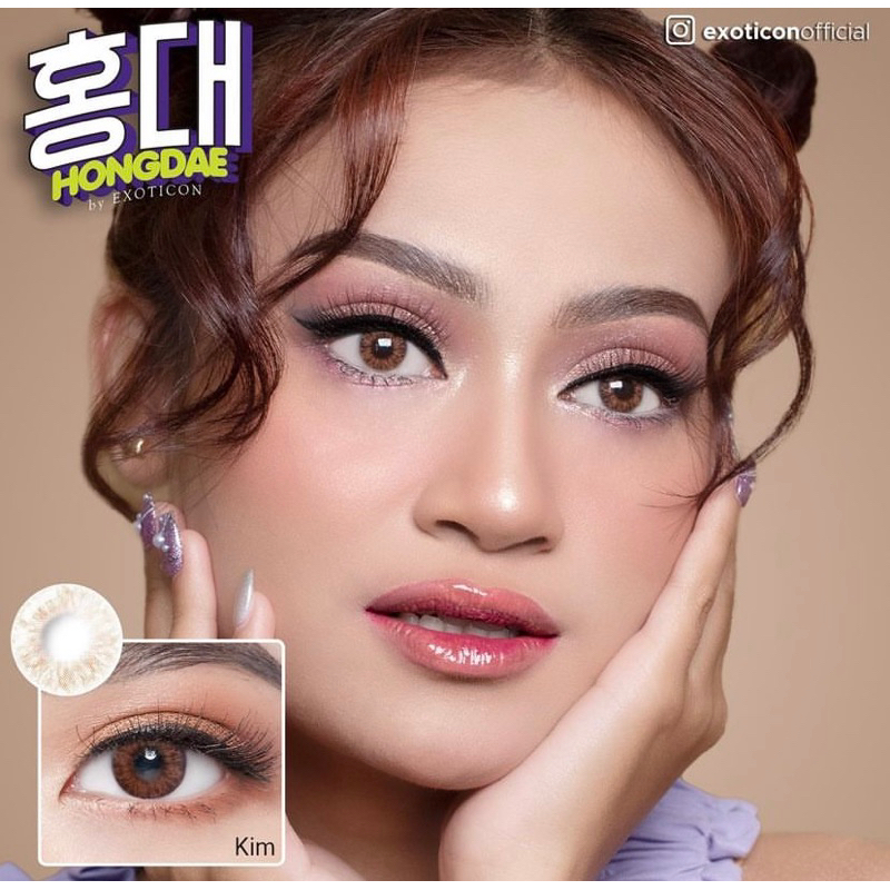 Softlens Hongdae by Exoticon | Ready Normal &amp; Minus | Diameter 14.2mm | Free Lenscase