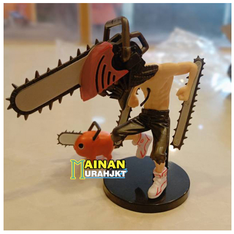 Mainan Lego Anime Figure Chainsaw Chainsow Man Denji Mainan Patung Robot Koleksi Anak Laki Laki