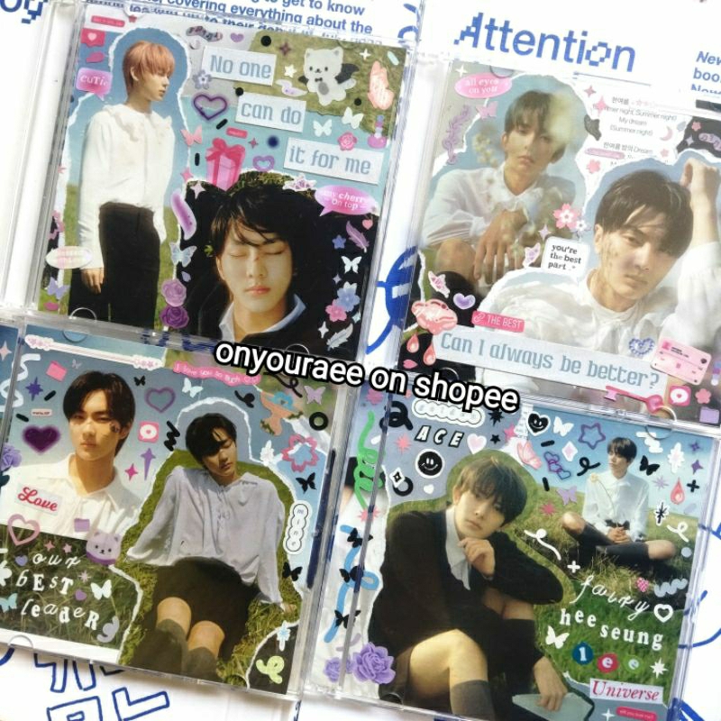 CD Case Deco Enhypen Dimension Answer Yet Ver No Enha Heeseung Jungwon Jake Jay Sunghoon Niki Sunoo 