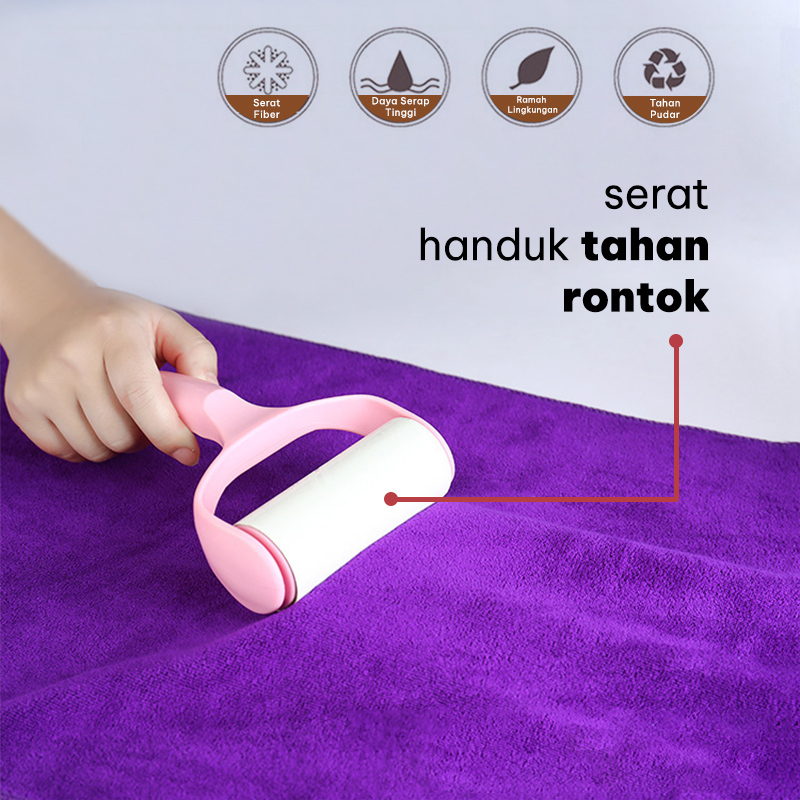 Handuk Premium Polos Tebal Dewasa Jumbo Size 70x140cm Bahan Polyester Lembut Perlengkapan Mandi Rumah Tangga Import - H6 - 88Blanketstore