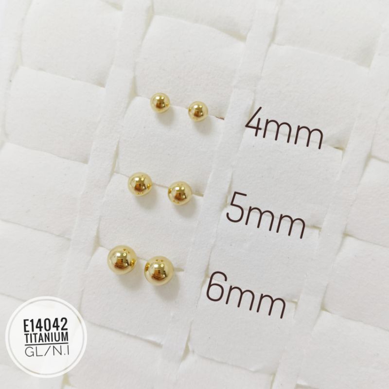 Anting Titanium Stud Bola Piercing E14042