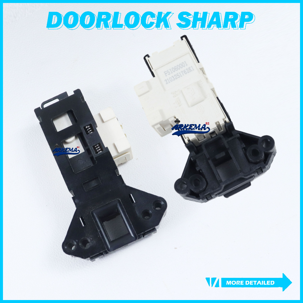 DOOR LOCK SHARP SWITCH PINTU MESIN CUCI PRONT LOADING ES-FL860S / ES FL860S OTOMATIS T85 2-3