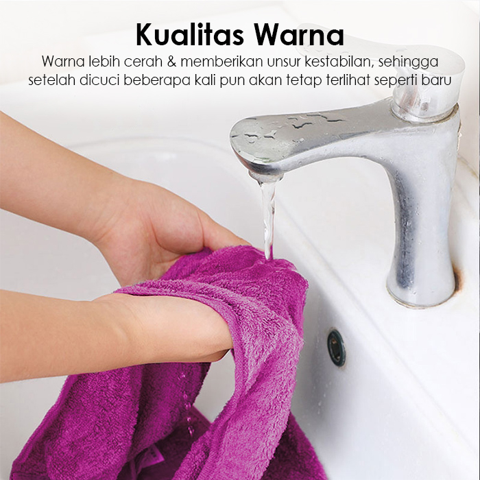 Handuk Mandi Bordir Microfiber Premium Jumbo Dewasa Size 70x140cm Polos Daya Serap Air Tinggi Perlengkapan Mandi Rumah Tangga Import - H8 - 88Blanketstore